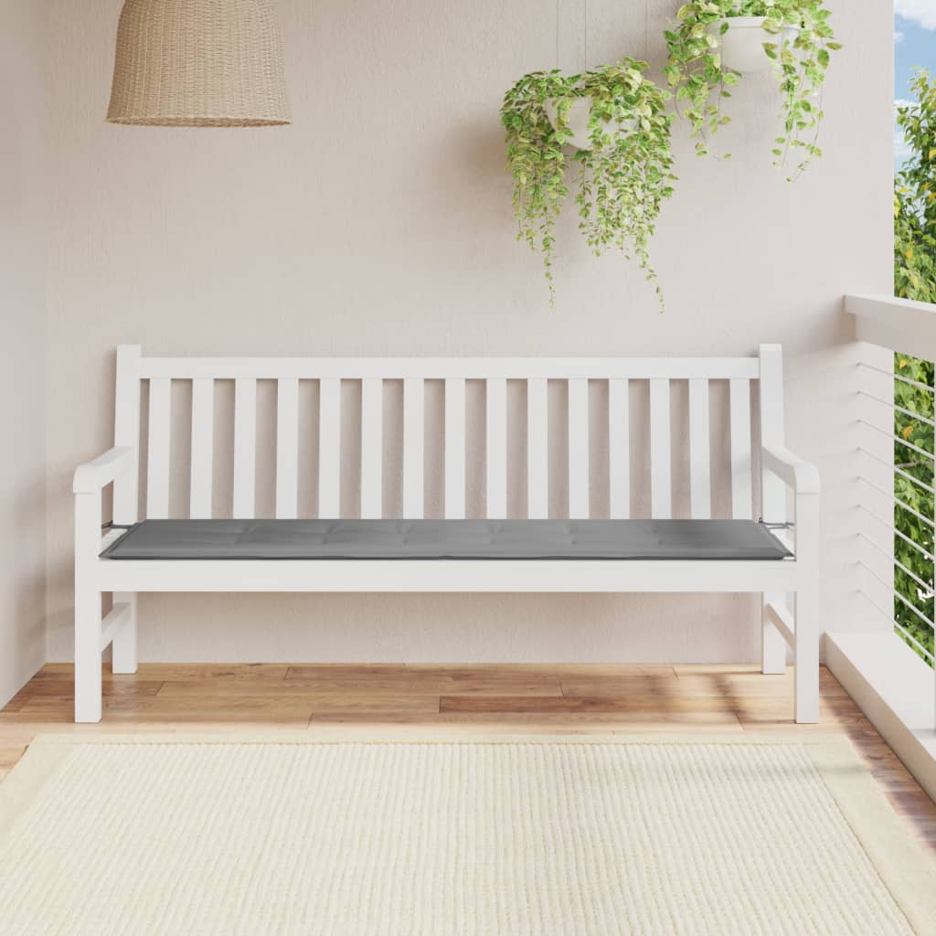 vidaXL Pernă de bancă de grădină, gri, 180x50x3 cm, textil oxford vidaXL Pernă de bancă de grădină, gri, 180x50x3 cm, textil oxford