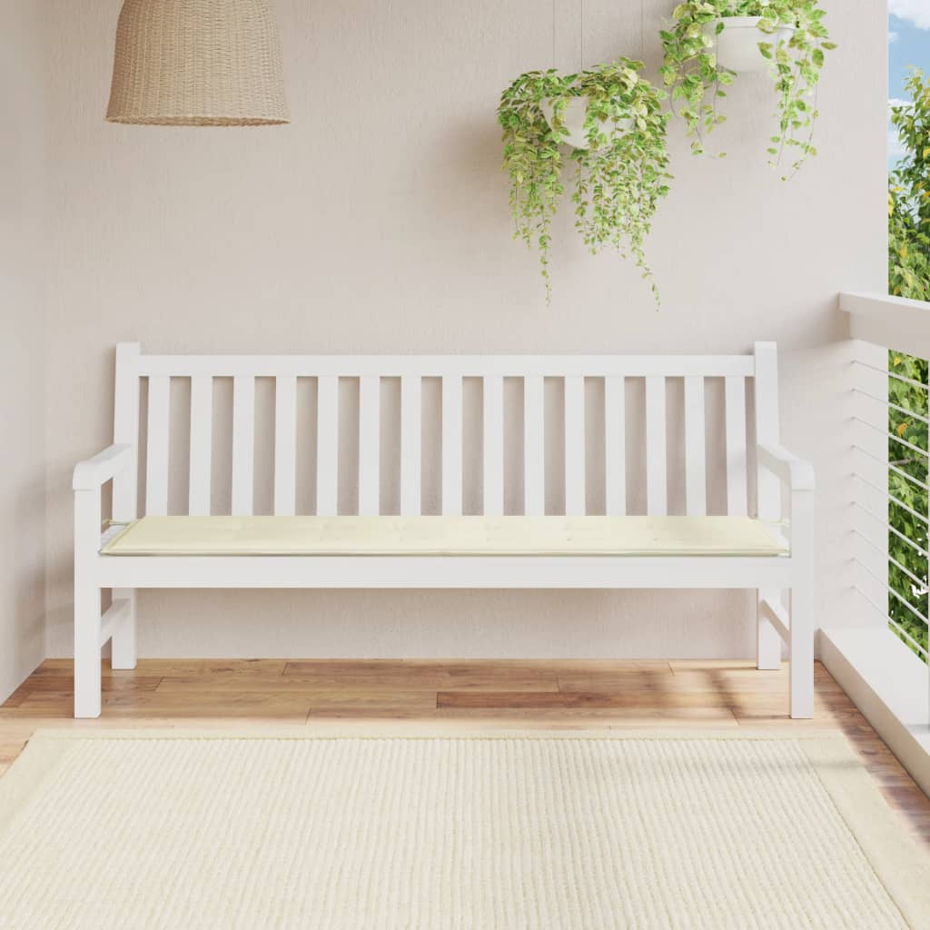 vidaXL Pernă de bancă de grădină, crem, 180x50x3 cm, textil oxford vidaXL Pernă de bancă de grădină, crem, 180x50x3 cm, textil oxford