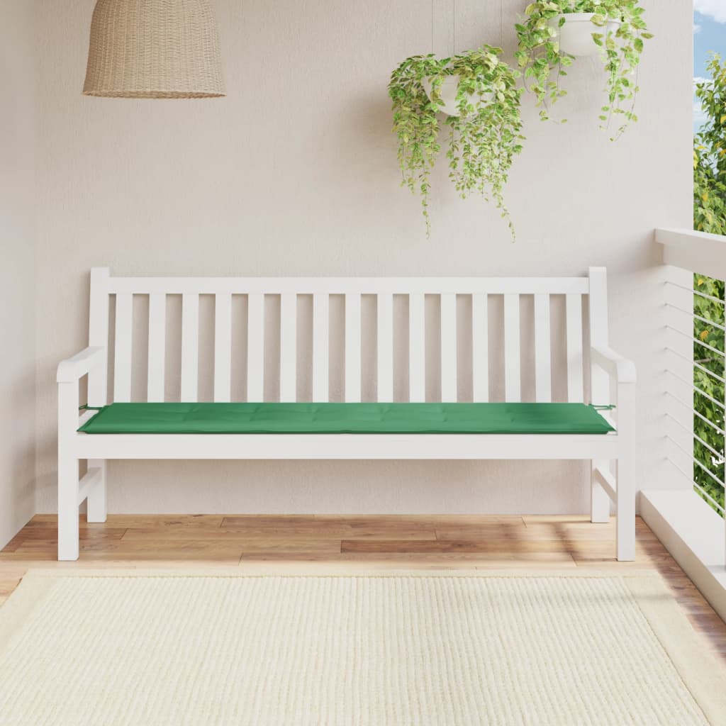 vidaXL Pernă de bancă de grădină, verde, 180x50x3 cm, textil oxford vidaXL Pernă de bancă de grădină, verde, 180x50x3 cm, textil oxford