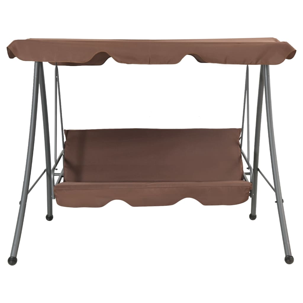 vidaXL Balansoar de exterior cu copertină, cafeniu vidaXL Balansoar de exterior cu copertină, cafeniu