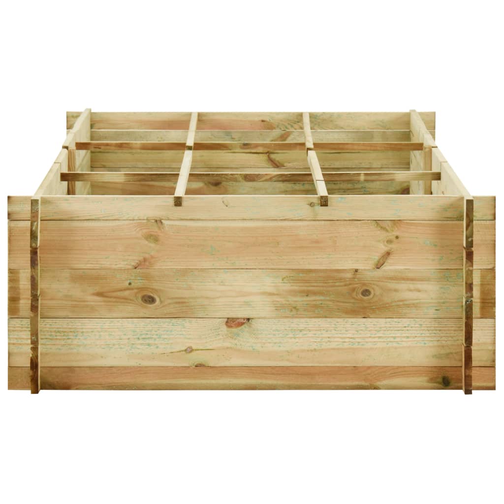 vidaXL Strat înălțat legume grădină, 197x100x40cm, lemn de pin tratat vidaXL Strat înălțat legume grădină, 197x100x40cm, lemn de pin tratat