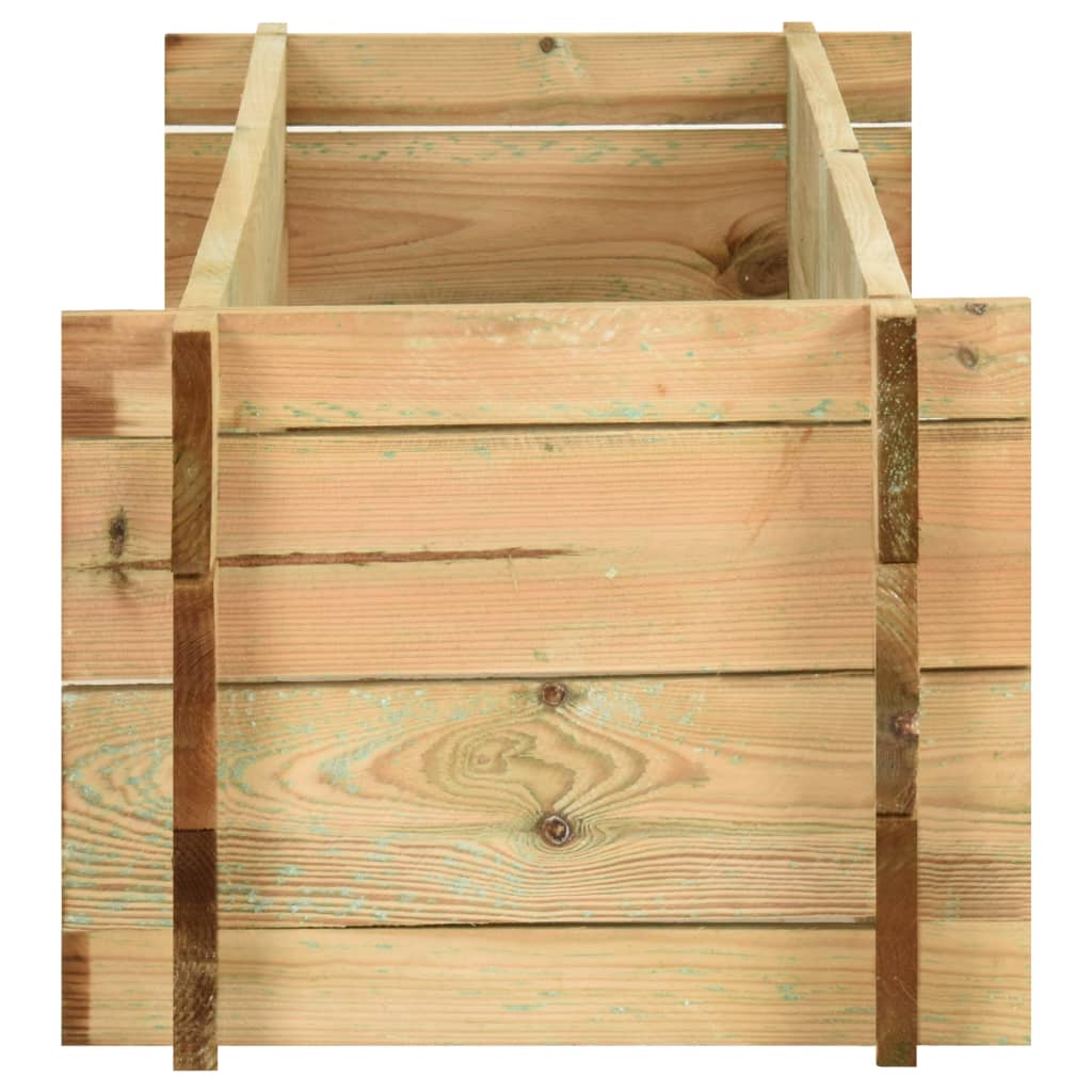 vidaXL Strat înălțat legume grădină, 120 cm, lemn de pin tratat vidaXL Strat înălțat legume grădină, 120 cm, lemn de pin tratat