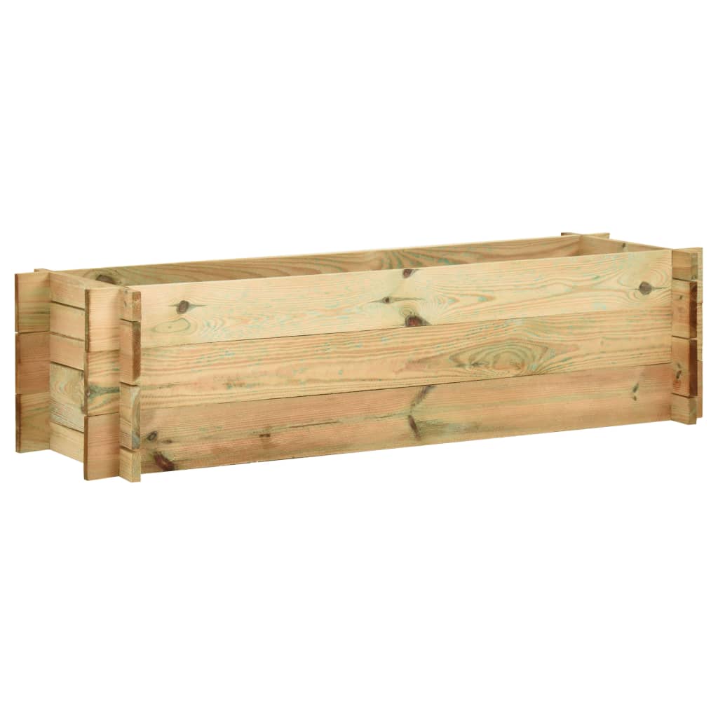 vidaXL Strat înălțat legume grădină, 120 cm, lemn de pin tratat vidaXL Strat înălțat legume grădină, 120 cm, lemn de pin tratat