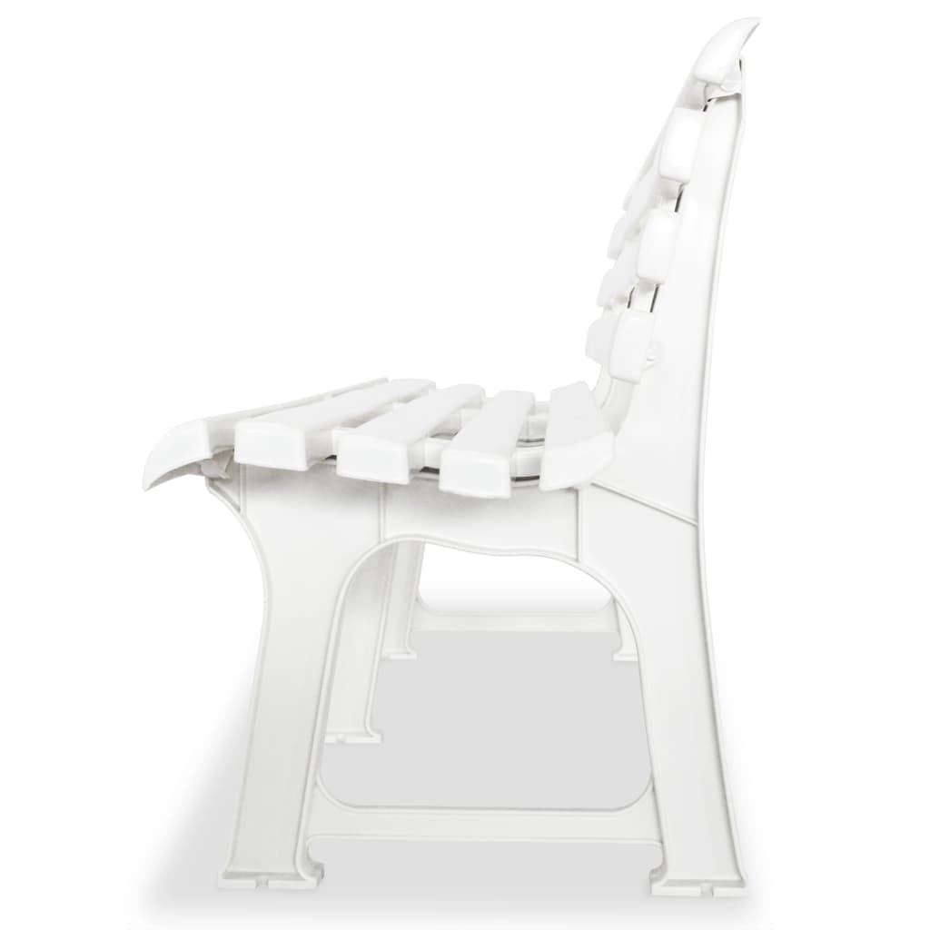 vidaXL Bancă de grădină, alb, 145,5 cm, plastic vidaXL Bancă de grădină, alb, 145,5 cm, plastic