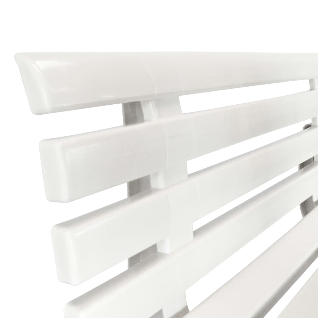 vidaXL Bancă de grădină, alb, 145,5 cm, plastic vidaXL Bancă de grădină, alb, 145,5 cm, plastic