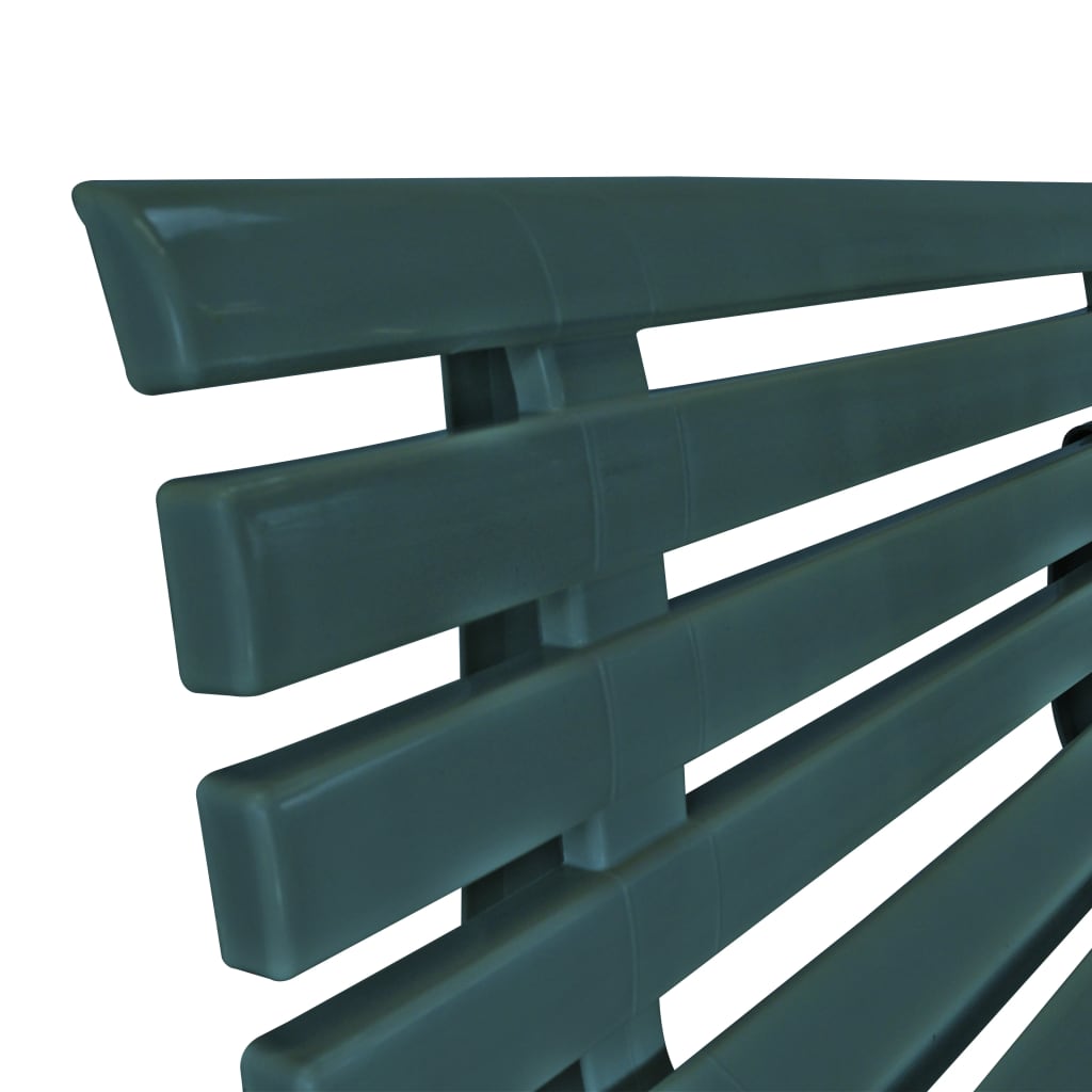 vidaXL Bancă de grădină, verde, 145,5 cm, plastic
