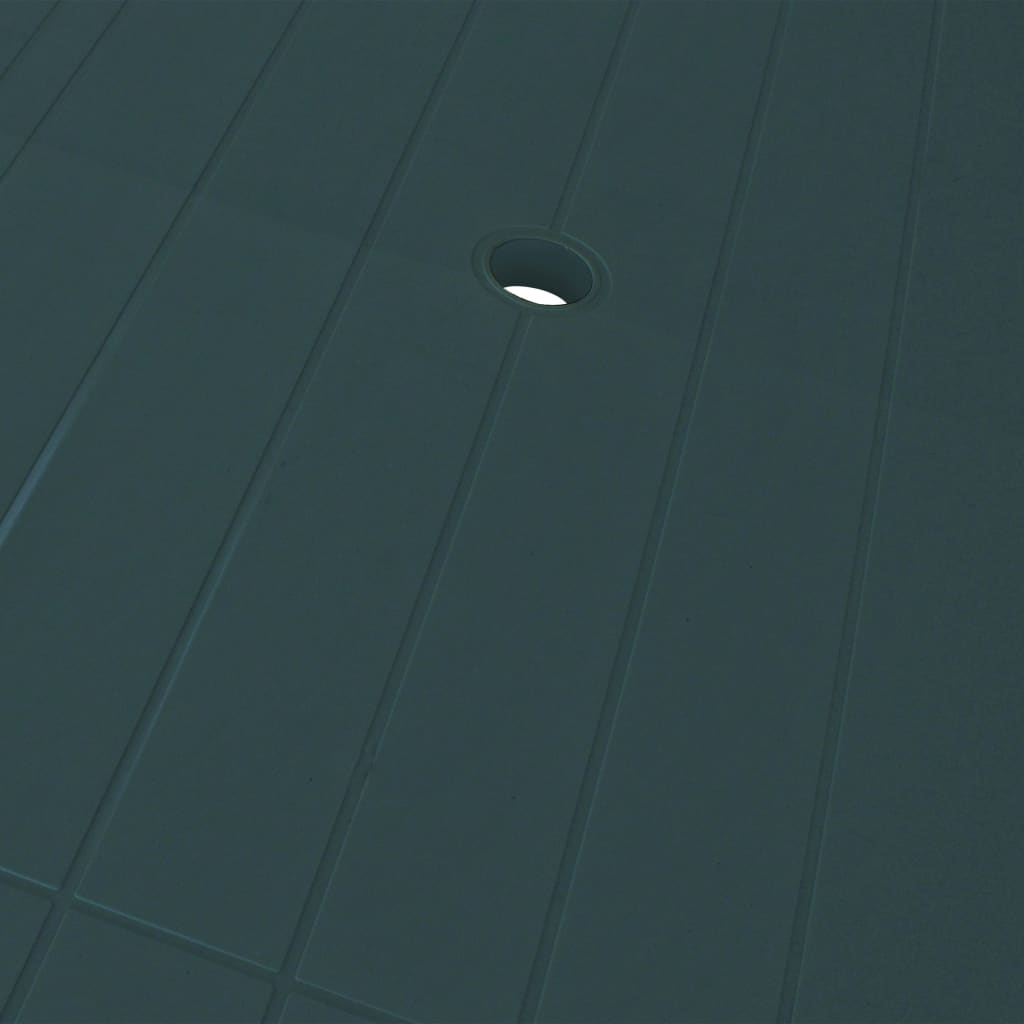 vidaXL Masă de grădină, verde, 126 x 76 x 72 cm, plastic