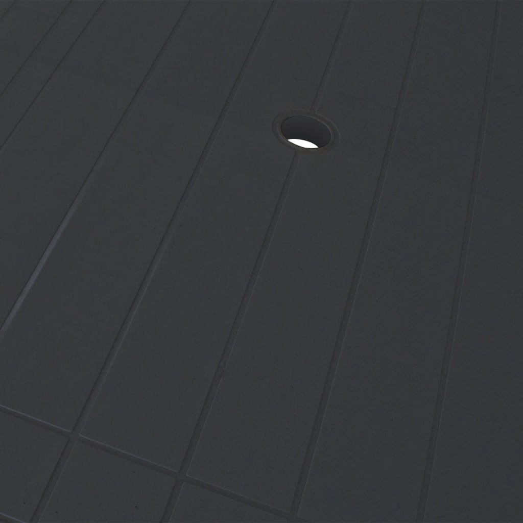 vidaXL Masă de grădină, antracit, 126 x 76 x 72 cm, plastic