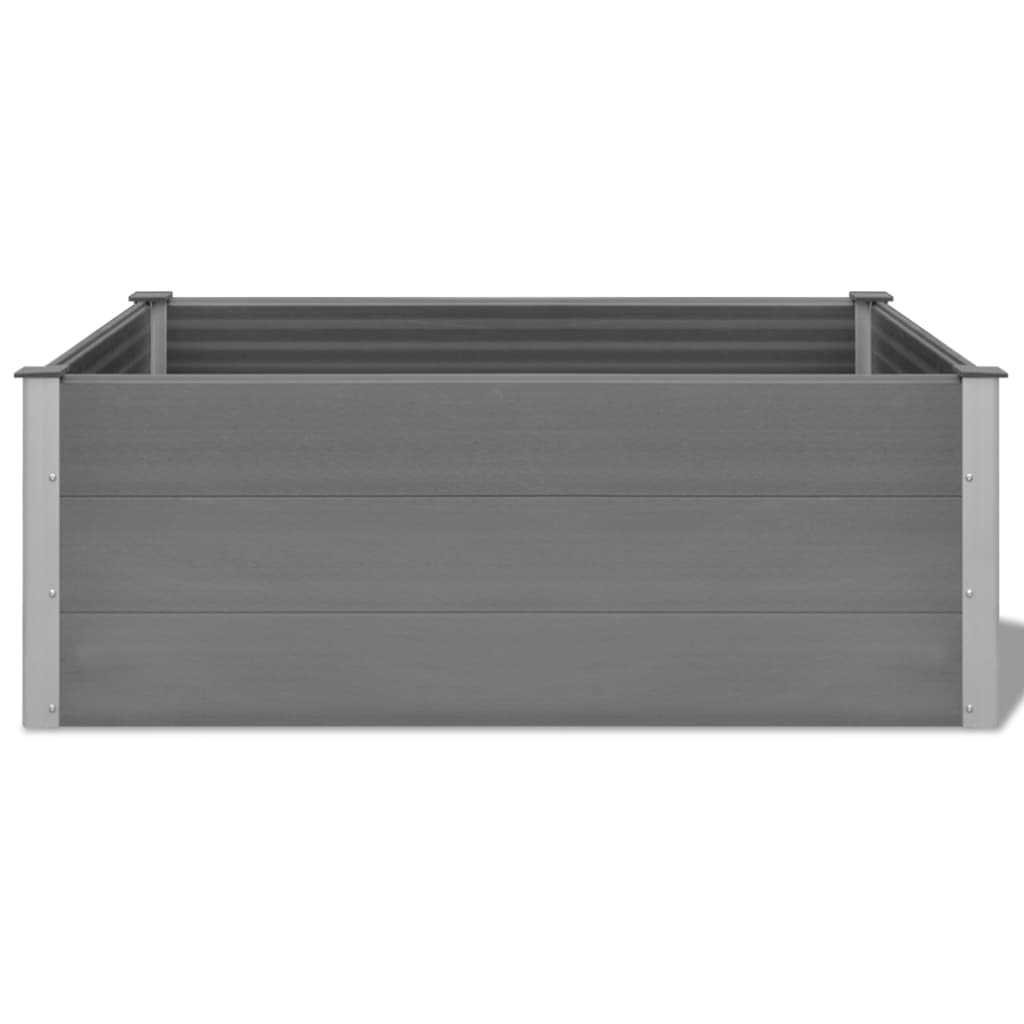vidaXL Strat înălțat de grădină, gri, 150 x 100 x 54 cm, WPC vidaXL Strat înălțat de grădină, gri, 150 x 100 x 54 cm, WPC