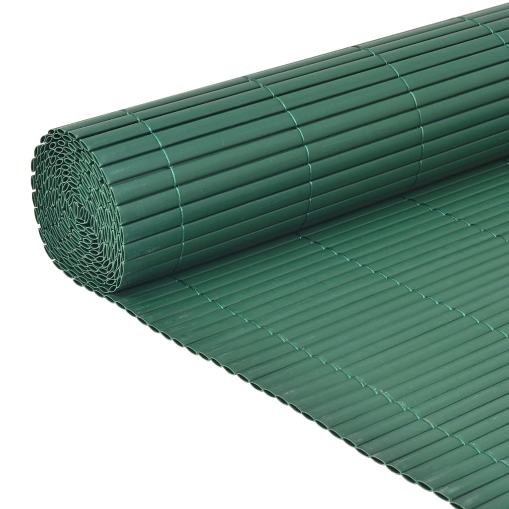 vidaXL Gard de grădină cu două fețe, verde, 90 x 300 cm, PVC
