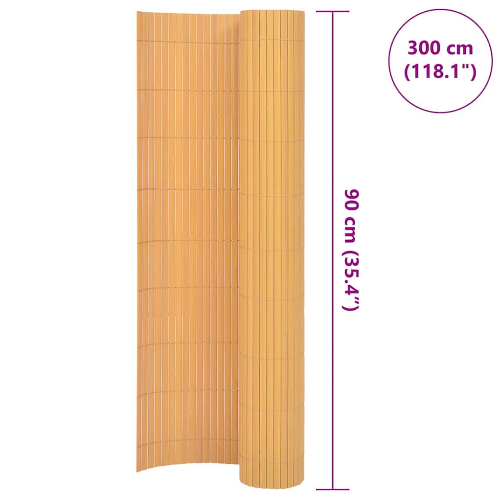 vidaXL Gard de grădină cu două fețe, galben, 90 x 300 cm, PVC