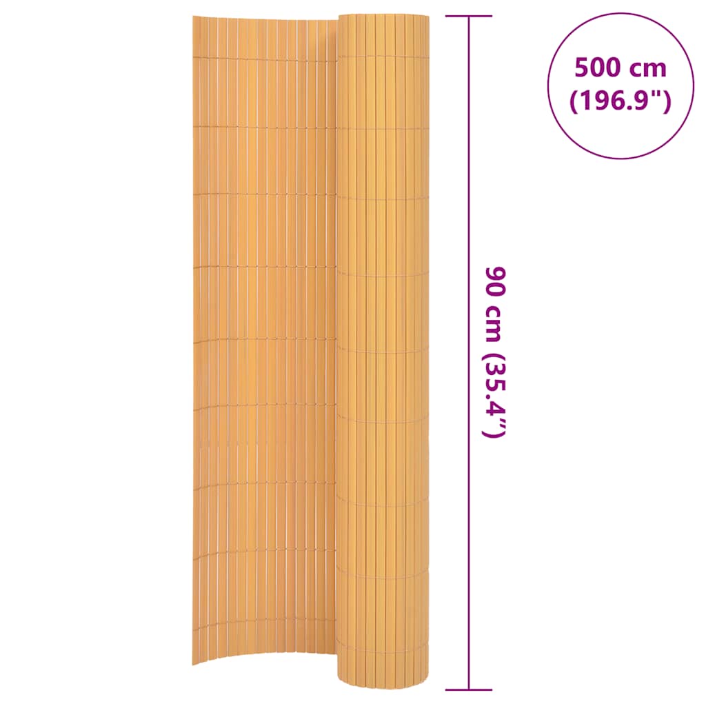 vidaXL Gard de grădină cu două fețe, galben, 90 x 500 cm, PVC