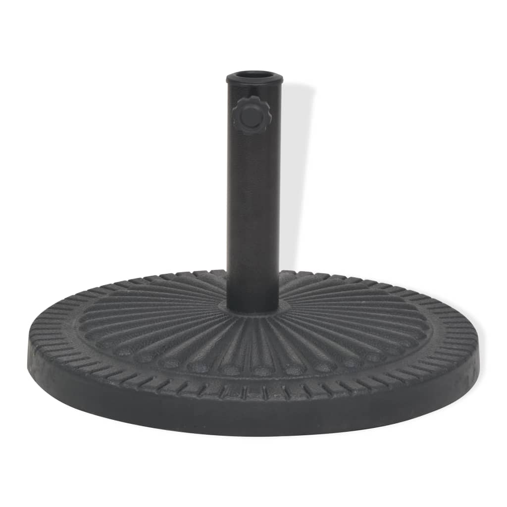vidaXL Suport umbrelă de soare, rășină, rotund, negru, 14 kg vidaXL Suport umbrelă de soare, rășină, rotund, negru, 14 kg