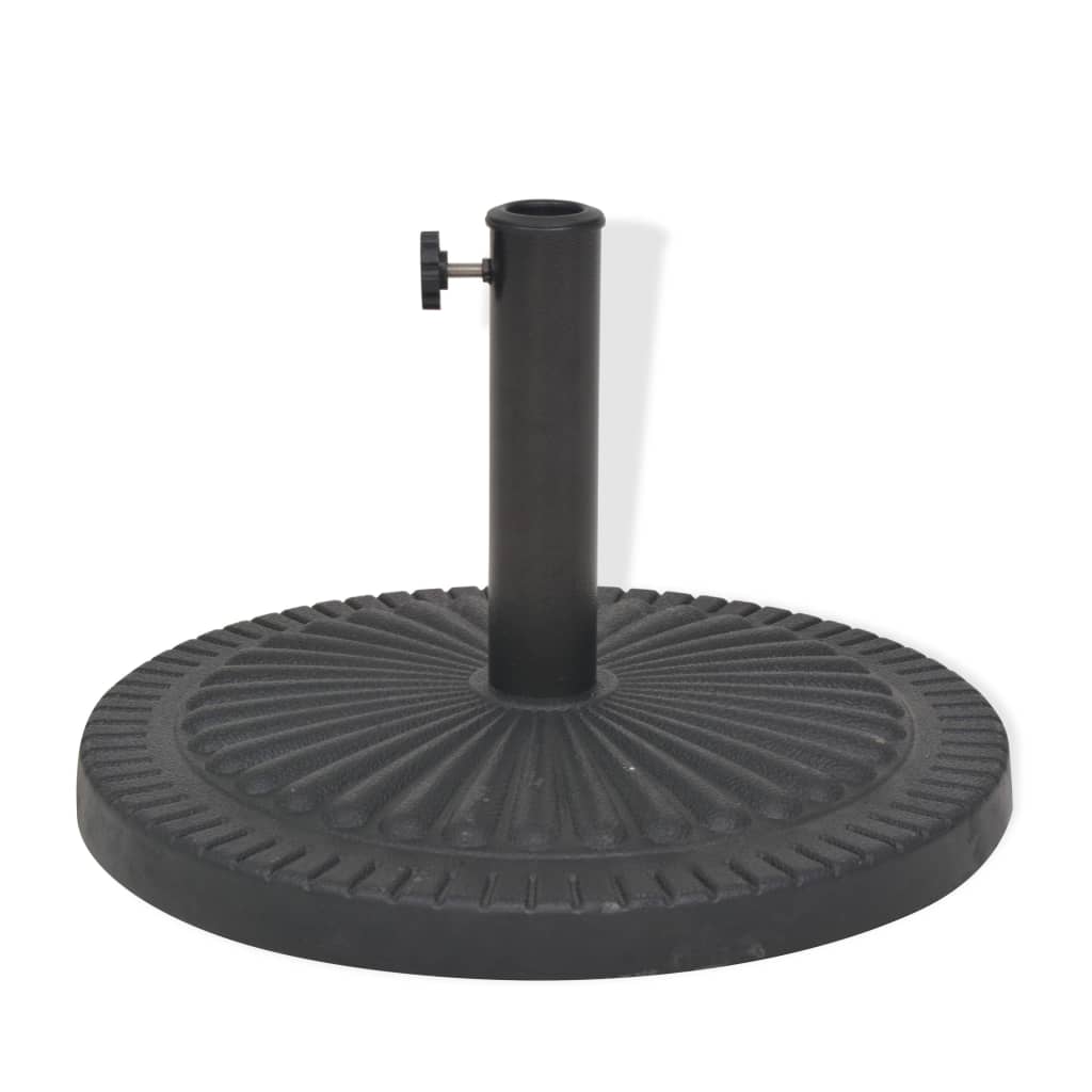 vidaXL Suport umbrelă de soare, rășină, rotund, negru, 14 kg vidaXL Suport umbrelă de soare, rășină, rotund, negru, 14 kg