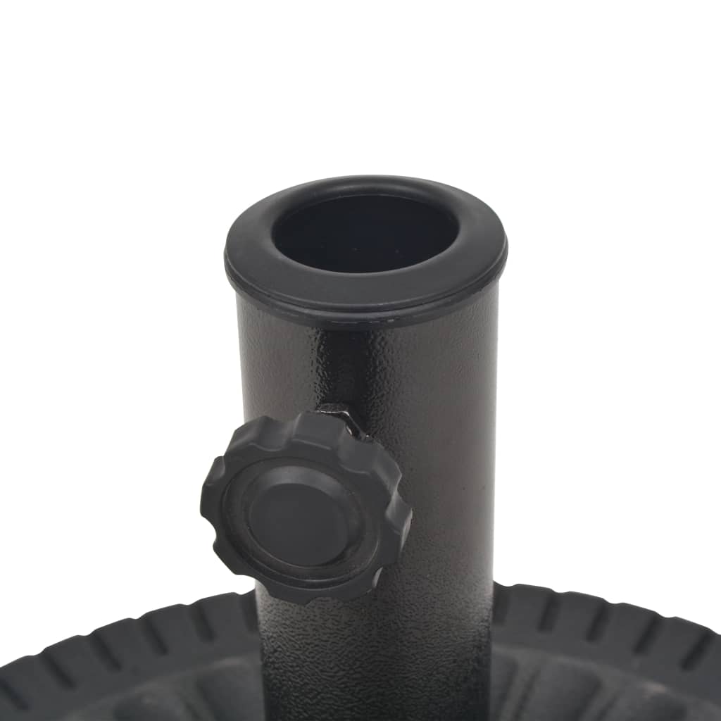 vidaXL Suport umbrelă de soare, rășină, rotund, negru, 14 kg vidaXL Suport umbrelă de soare, rășină, rotund, negru, 14 kg