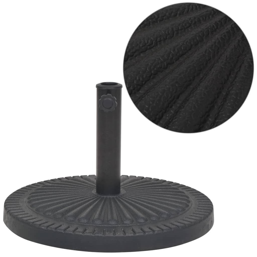 vidaXL Suport umbrelă de soare, rășină, rotund, negru, 14 kg vidaXL Suport umbrelă de soare, rășină, rotund, negru, 14 kg