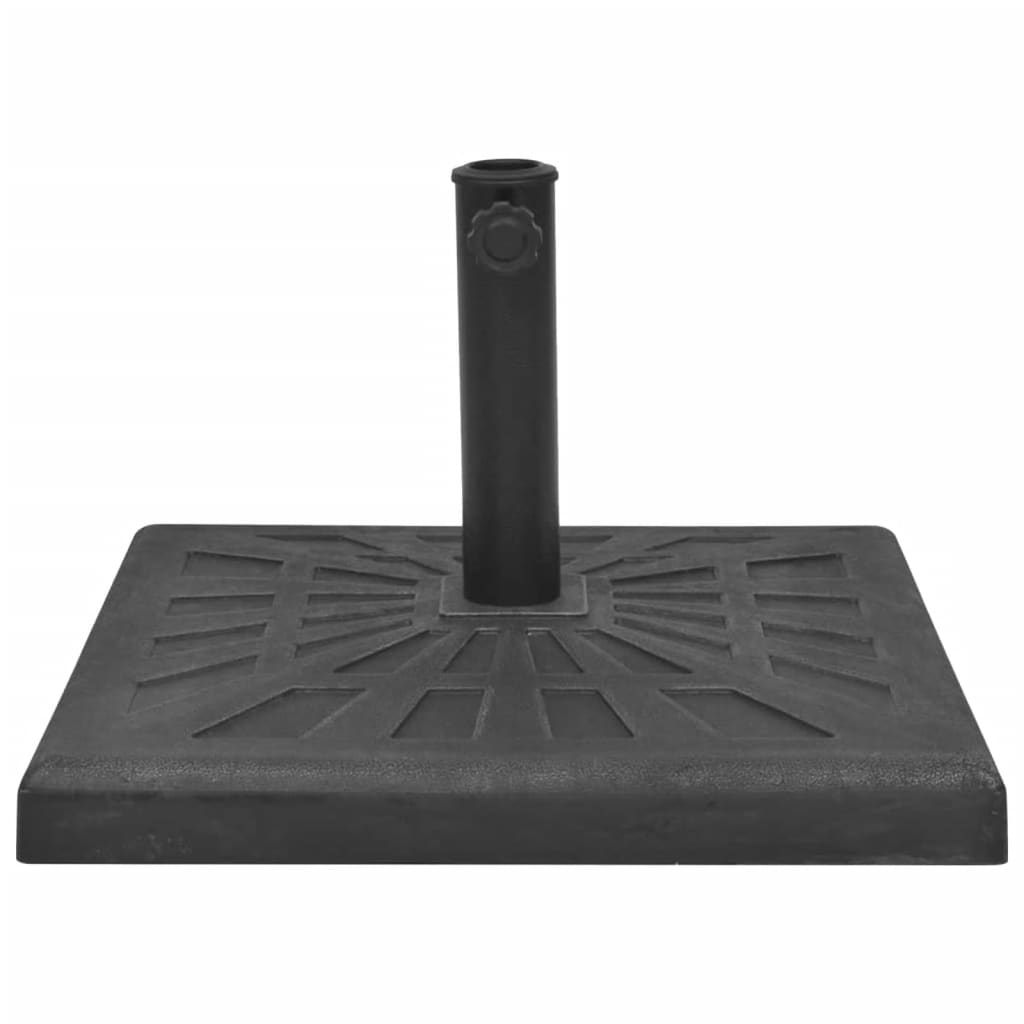 vidaXL Suport umbrelă de soare, rășină, pătrat, negru, 19 kg vidaXL Suport umbrelă de soare, rășină, pătrat, negru, 19 kg