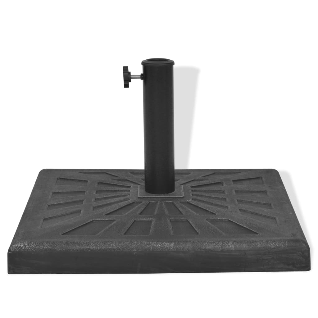 vidaXL Suport umbrelă de soare, rășină, pătrat, negru, 19 kg vidaXL Suport umbrelă de soare, rășină, pătrat, negru, 19 kg