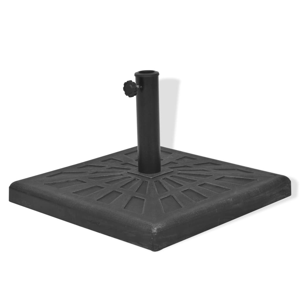 vidaXL Suport umbrelă de soare, rășină, pătrat, negru, 12 kg vidaXL Suport umbrelă de soare, rășină, pătrat, negru, 12 kg