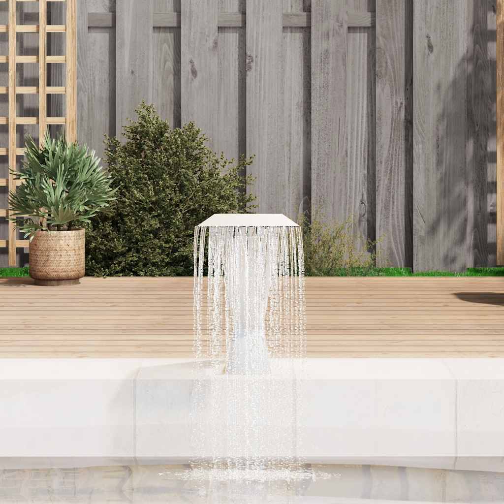 vidaXL Fântână de piscină, argintiu, 64x30x52 cm, oțel inoxidabil vidaXL Fântână de piscină, argintiu, 64x30x52 cm, oțel inoxidabil
