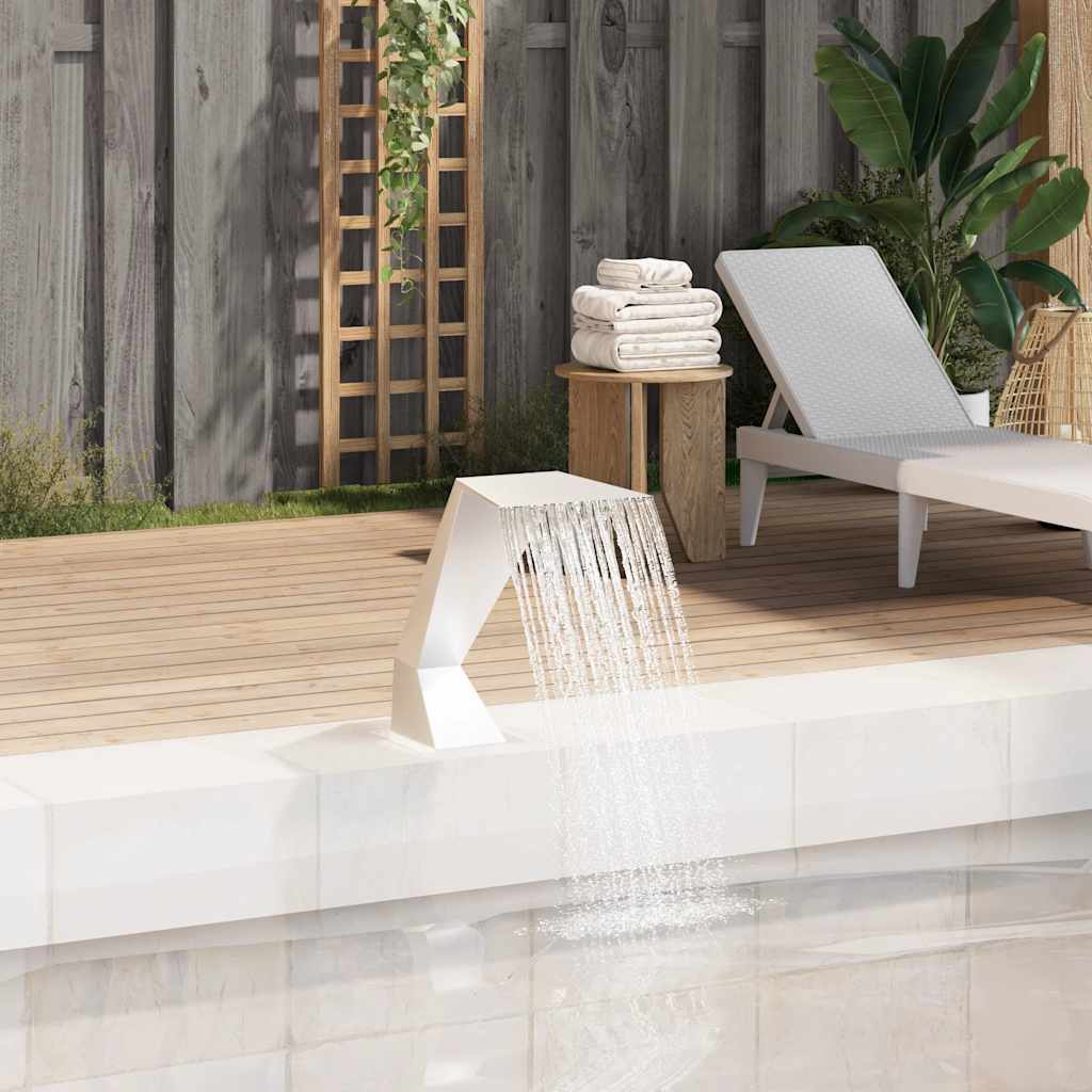 vidaXL Fântână de piscină, argintiu, 64x30x52 cm, oțel inoxidabil vidaXL Fântână de piscină, argintiu, 64x30x52 cm, oțel inoxidabil