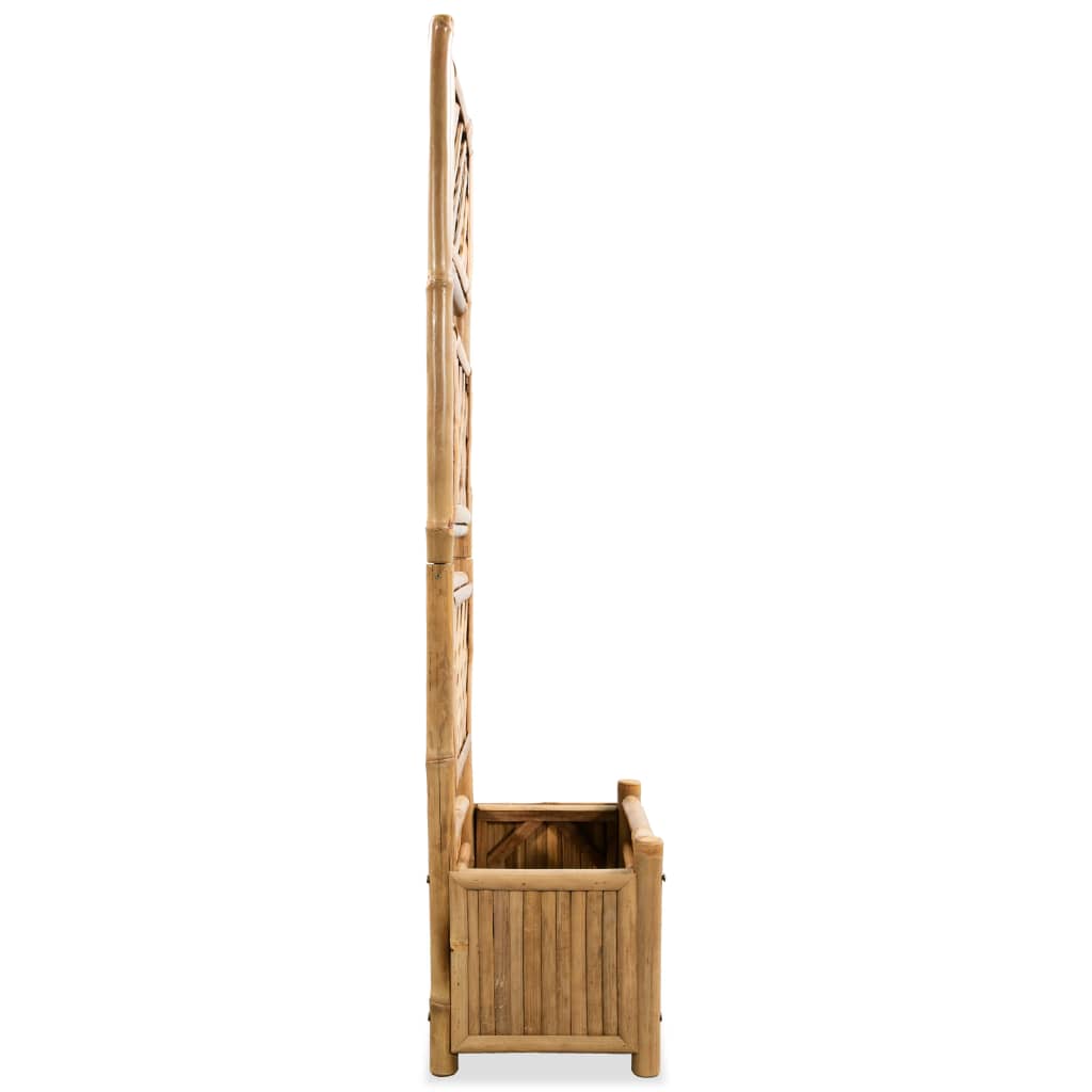 vidaXL Strat înălțat de grădină cu spalier din bambus, 40 cm