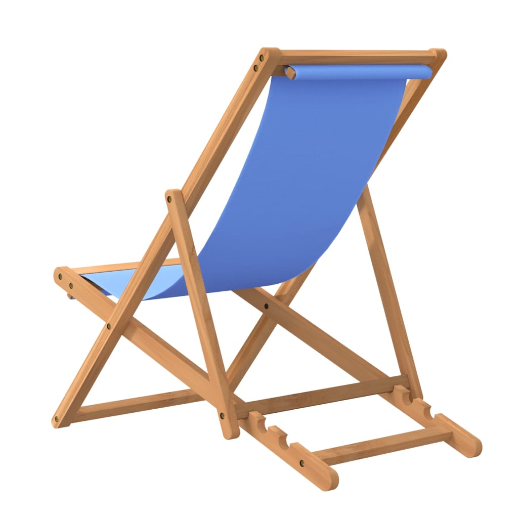 vidaXL Scaun de exterior, albastru, 56 x 105 x 96 cm, lemn de tec