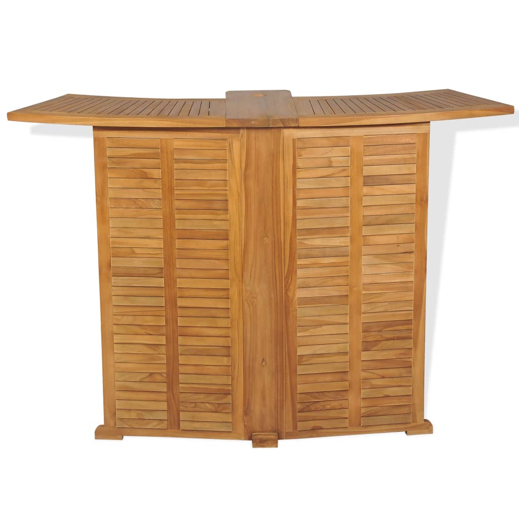 vidaXL Masă de bar pliabilă, 155 x 53 x 105 cm, lemn masiv de tec vidaXL Masă de bar pliabilă, 155 x 53 x 105 cm, lemn masiv de tec