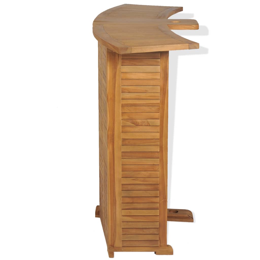 vidaXL Masă de bar pliabilă, 155 x 53 x 105 cm, lemn masiv de tec vidaXL Masă de bar pliabilă, 155 x 53 x 105 cm, lemn masiv de tec