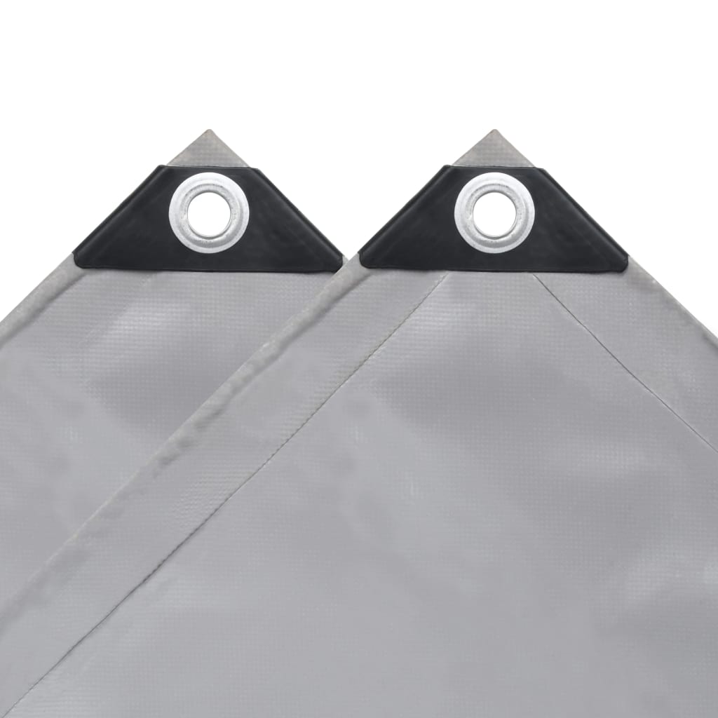 vidaXL Prelată, gri, 650 g/m², 4x5 m
