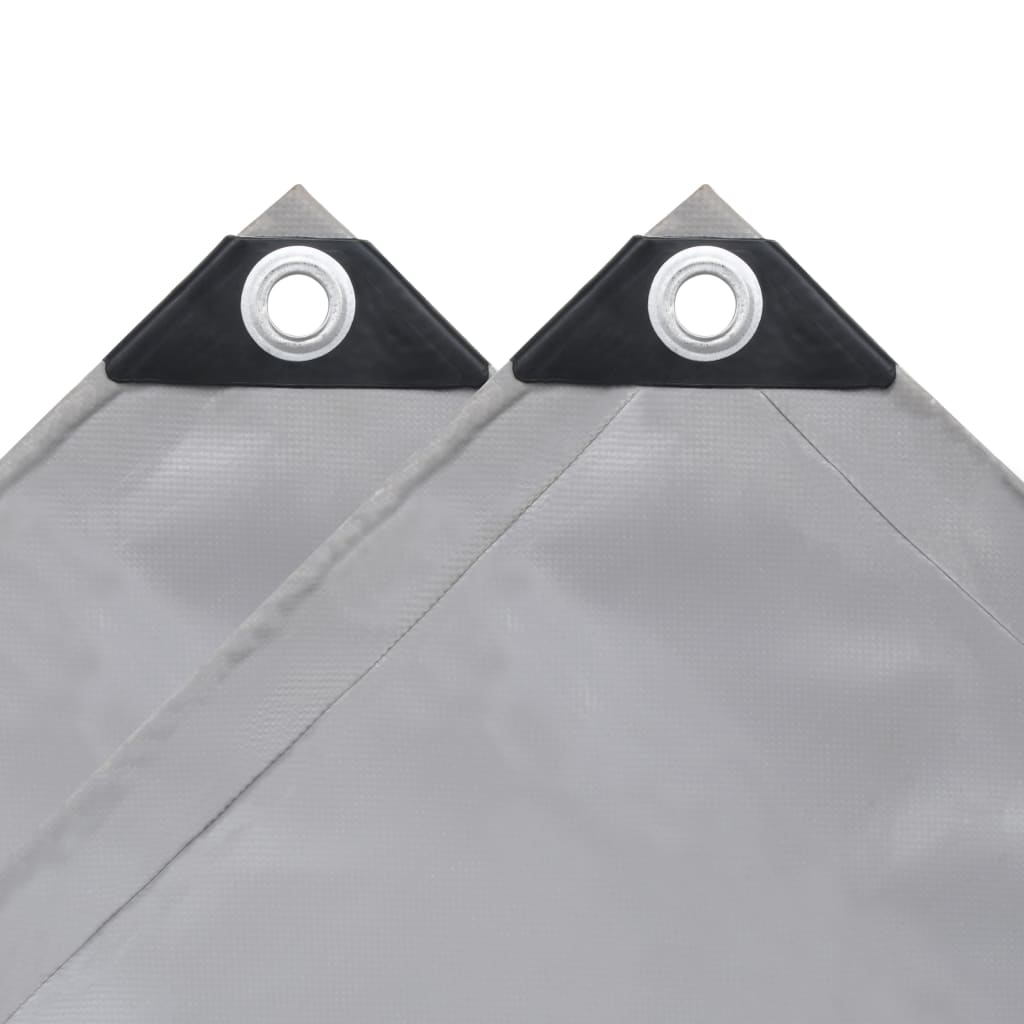 vidaXL Prelată, gri, 650 g/m², 4x7 m