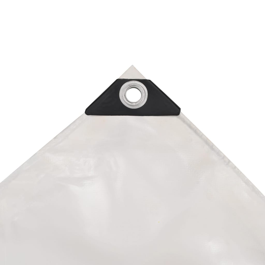 vidaXL Prelată 650 g/m² 4 x 5 m Alb