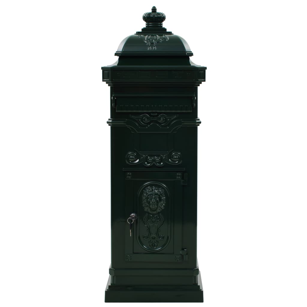 vidaXL Cutie poștală stâlp, aluminiu, stil vintage, inoxidabil, verde vidaXL Cutie poștală stâlp, aluminiu, stil vintage, inoxidabil, verde