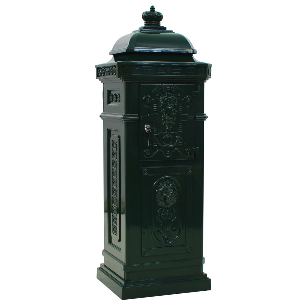 vidaXL Cutie poștală stâlp, aluminiu, stil vintage, inoxidabil, verde vidaXL Cutie poștală stâlp, aluminiu, stil vintage, inoxidabil, verde