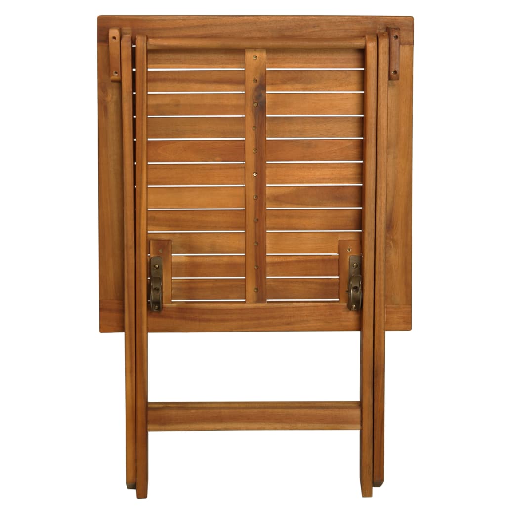 vidaXL Set bistro pliabil cu perne, 3 piese, lemn masiv de acacia vidaXL Set bistro pliabil cu perne, 3 piese, lemn masiv de acacia