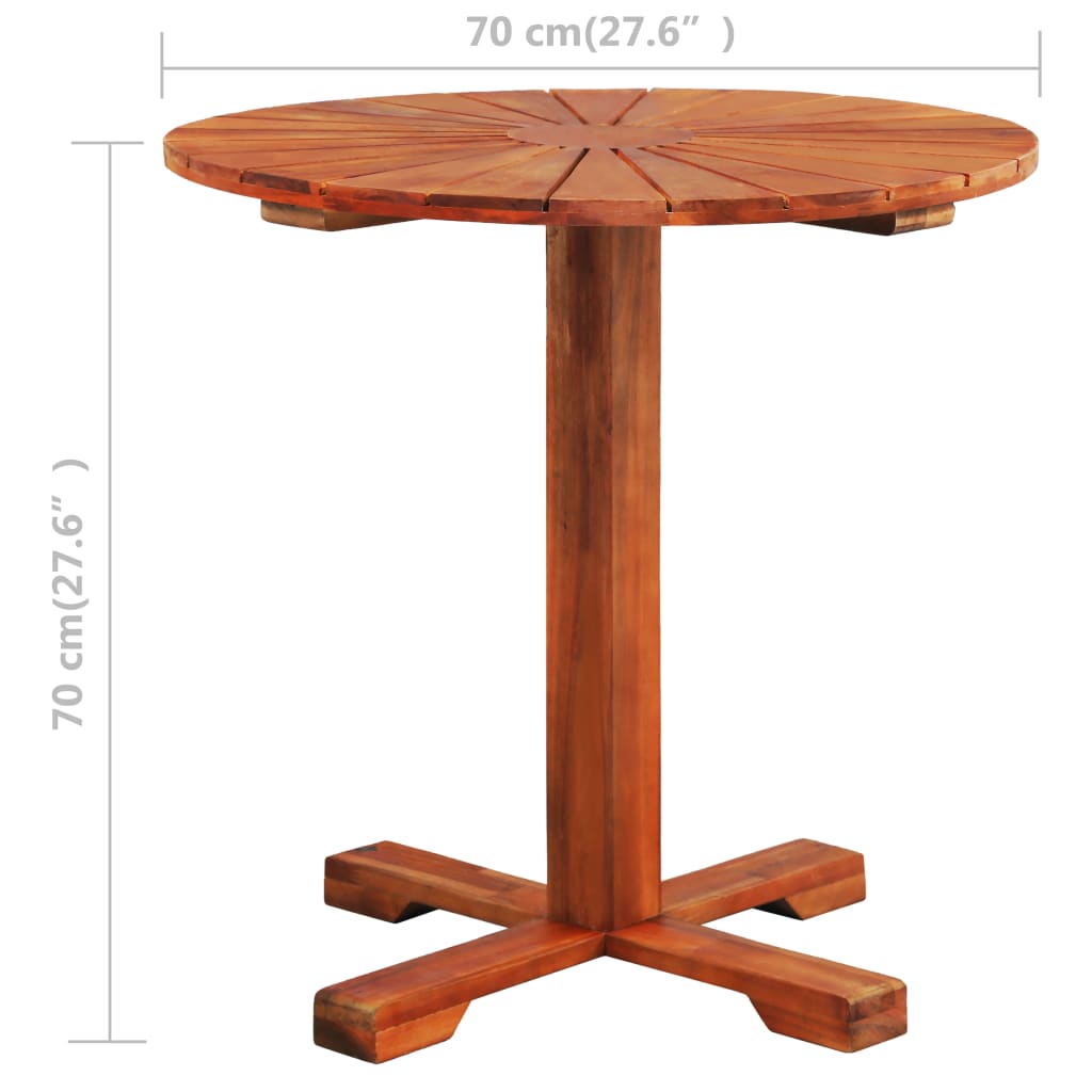 vidaXL Masă de bistro, 70 x 70 cm, lemn masiv de acacia vidaXL Masă de bistro, 70 x 70 cm, lemn masiv de acacia