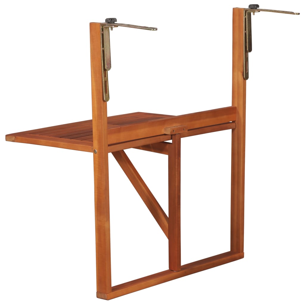 vidaXL Masă de balcon suspendată, 64,5x44x80 cm, lemn masiv de acacia