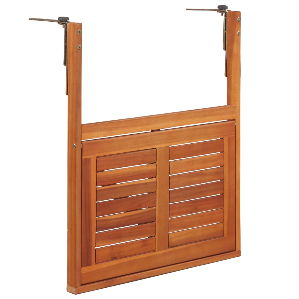 vidaXL Masă de balcon suspendată, 64,5x44x80 cm, lemn masiv de acacia