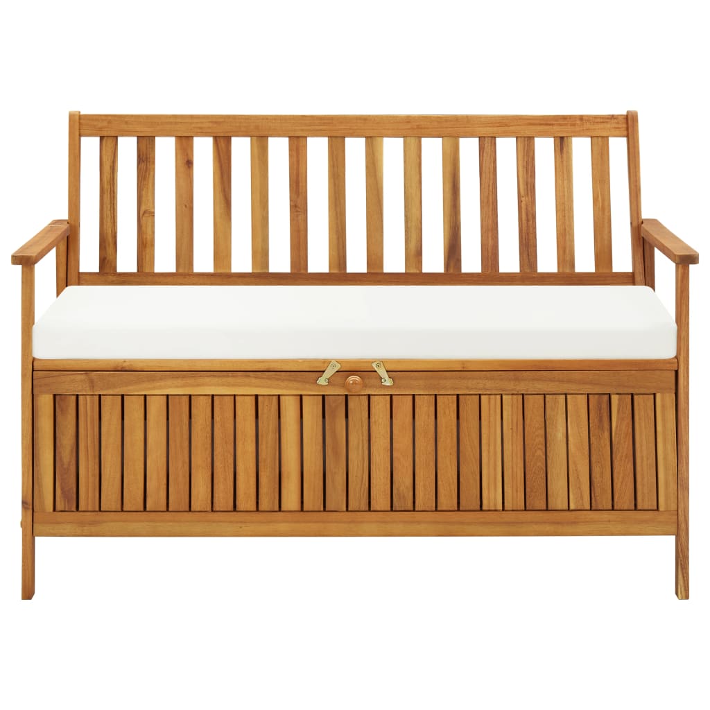 vidaXL Bancă de depozitare grădină 120x63x84 cm lemn masiv salcâm XL vidaXL Bancă de depozitare grădină 120x63x84 cm lemn masiv salcâm XL