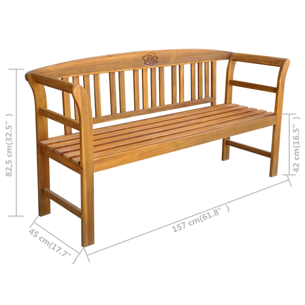vidaXL Bancă de grădină, 157 cm, lemn masiv de acacia vidaXL Bancă de grădină, 157 cm, lemn masiv de acacia