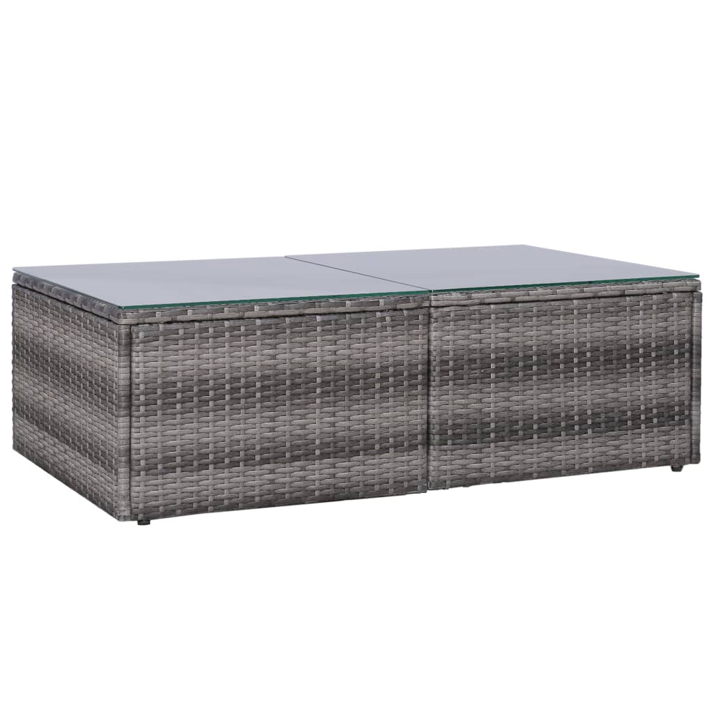 vidaXL Set mobilier de grădină cu perne, 8 piese, gri, poliratan vidaXL Set mobilier de grădină cu perne, 8 piese, gri, poliratan