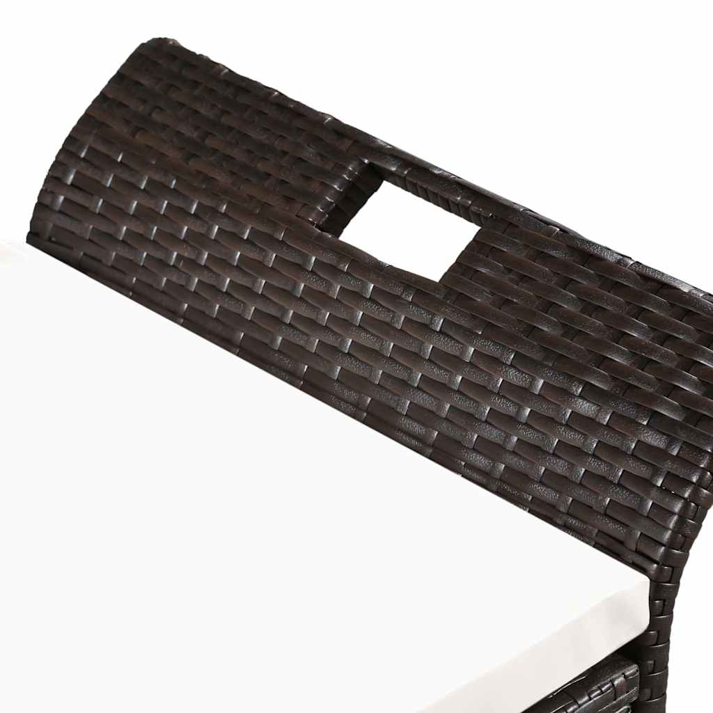 vidaXL Bancă de depozitare cu pernă, maro, 138 cm, poliratan vidaXL Bancă de depozitare cu pernă, maro, 138 cm, poliratan