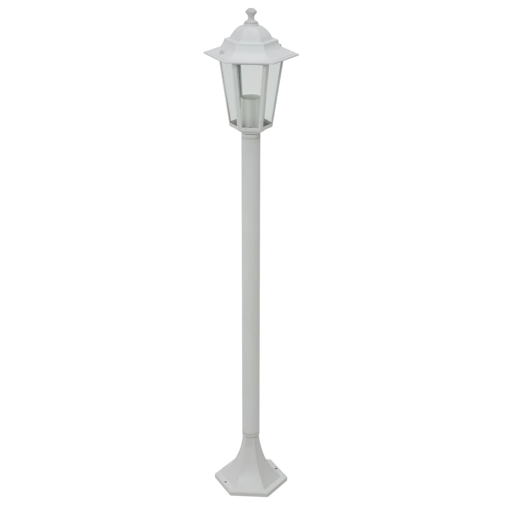 vidaXL Stâlp iluminare grădină, 6 buc., alb, 110 cm, aluminiu, E27 vidaXL Stâlp iluminare grădină, 6 buc., alb, 110 cm, aluminiu, E27