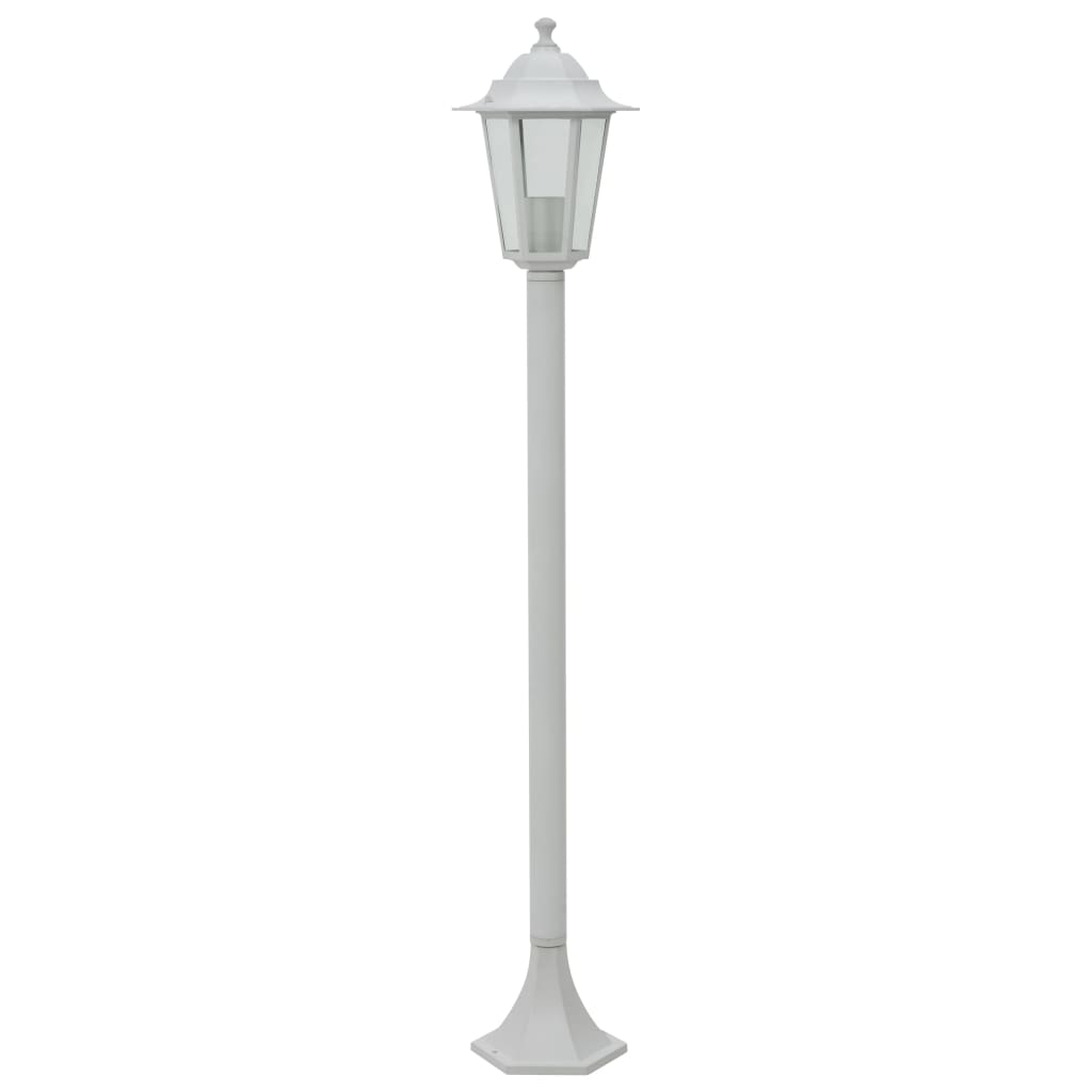 vidaXL Stâlp iluminare grădină, 6 buc., alb, 110 cm, aluminiu, E27 vidaXL Stâlp iluminare grădină, 6 buc., alb, 110 cm, aluminiu, E27