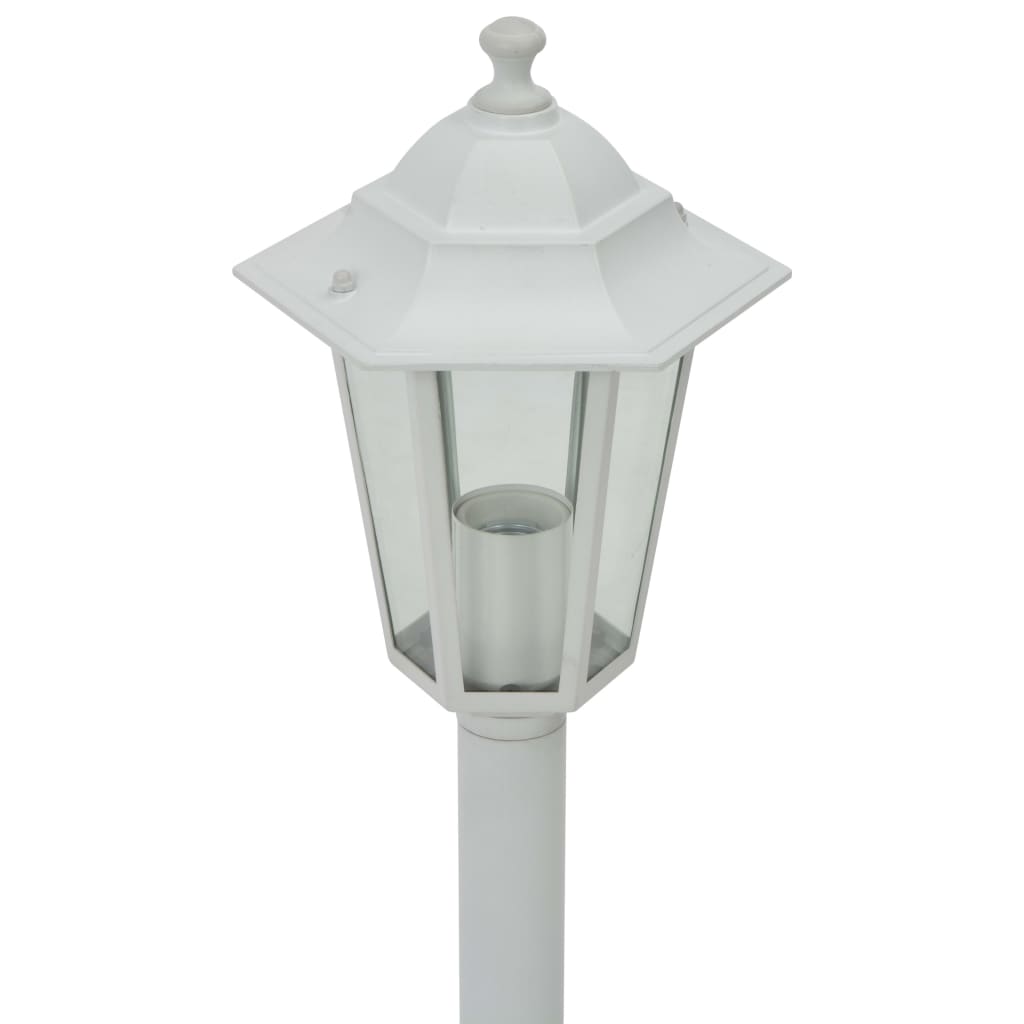 vidaXL Stâlp iluminare grădină, 6 buc., alb, 110 cm, aluminiu, E27 vidaXL Stâlp iluminare grădină, 6 buc., alb, 110 cm, aluminiu, E27