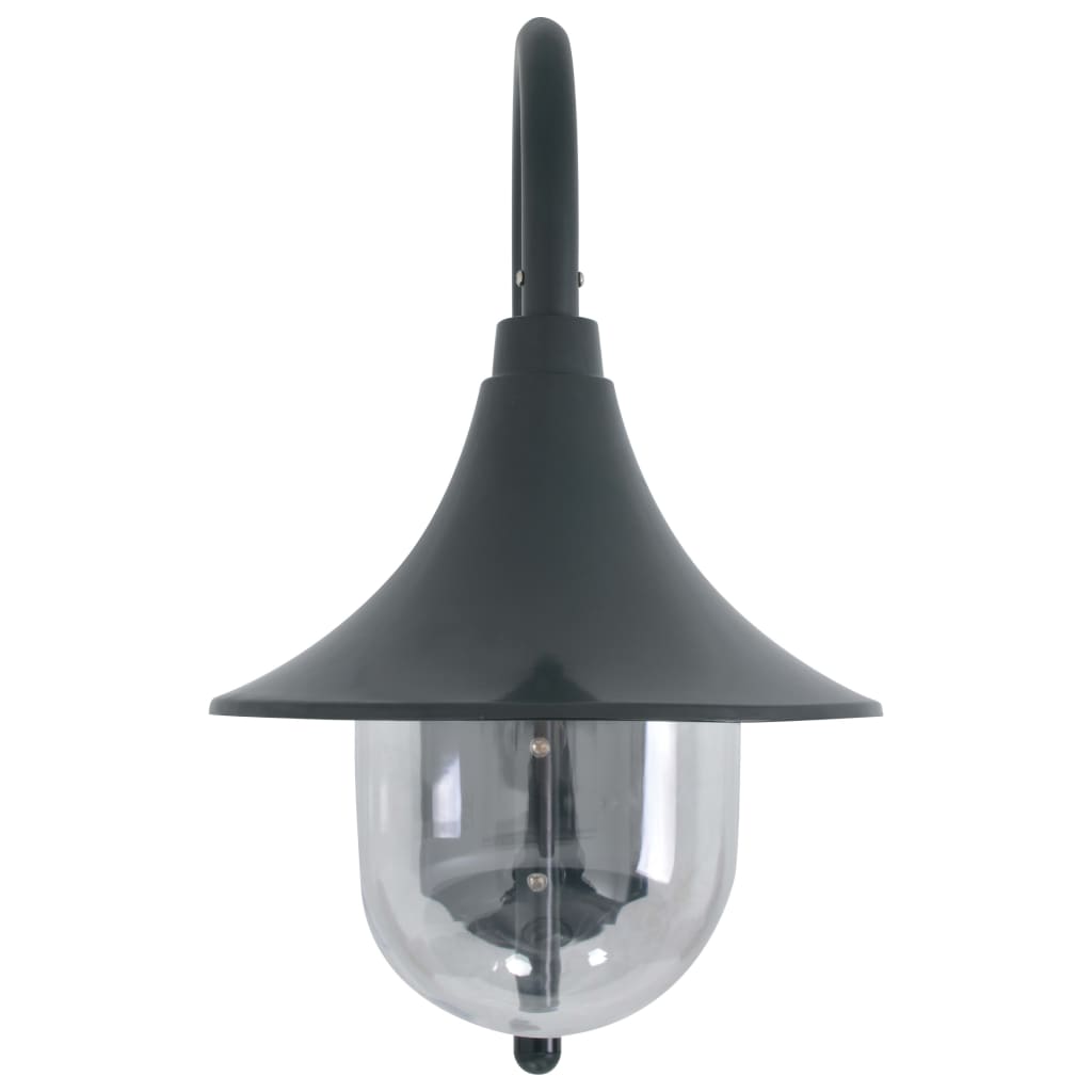 vidaXL Lampă de perete de grădină E27, verde închis, 42 cm, aluminiu