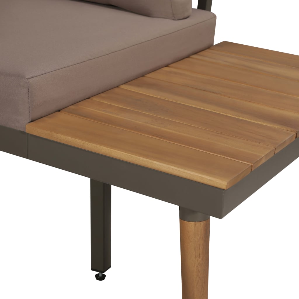 vidaXL Set mobilier grădină cu perne, 4 piese, maro, lemn acacia