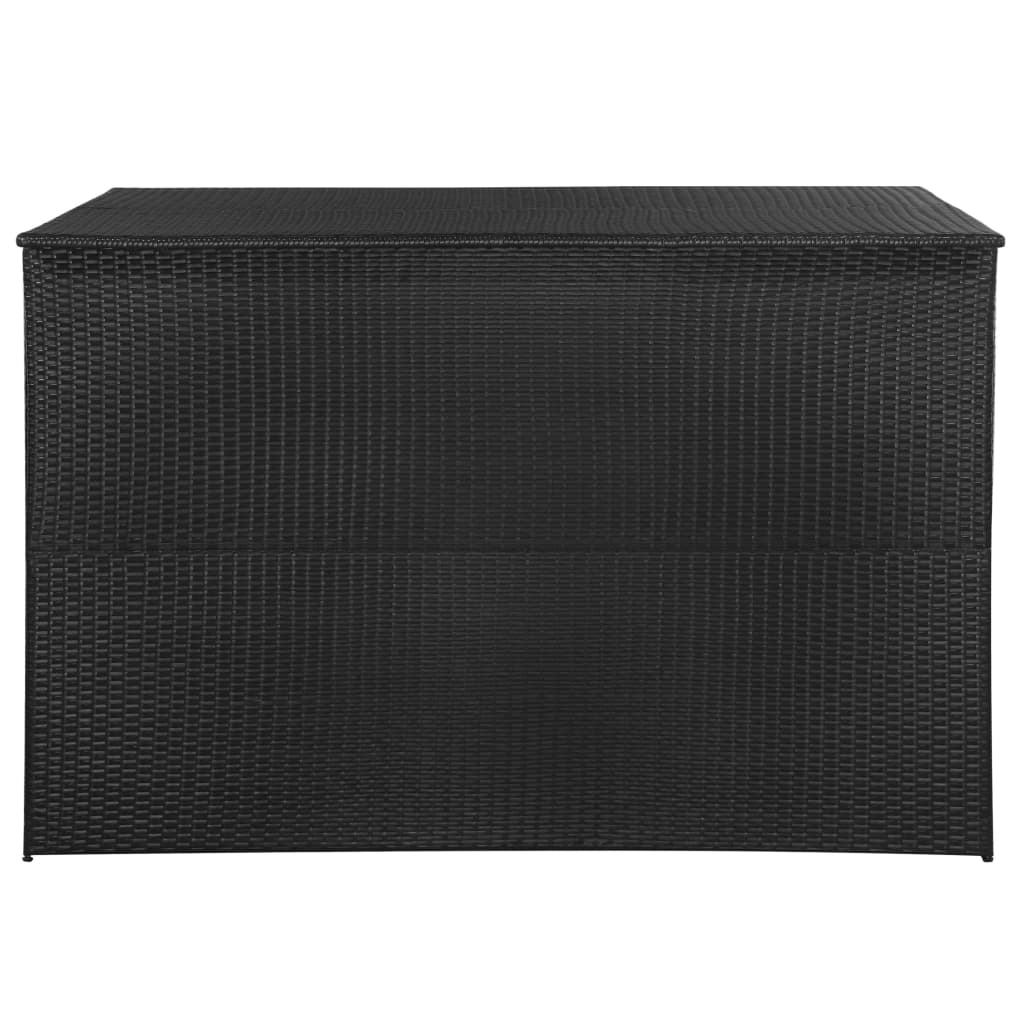 vidaXL Ladă de depozitare de grădină, negru, 150x100x100 cm, poliratan vidaXL Ladă de depozitare de grădină, negru, 150x100x100 cm, poliratan