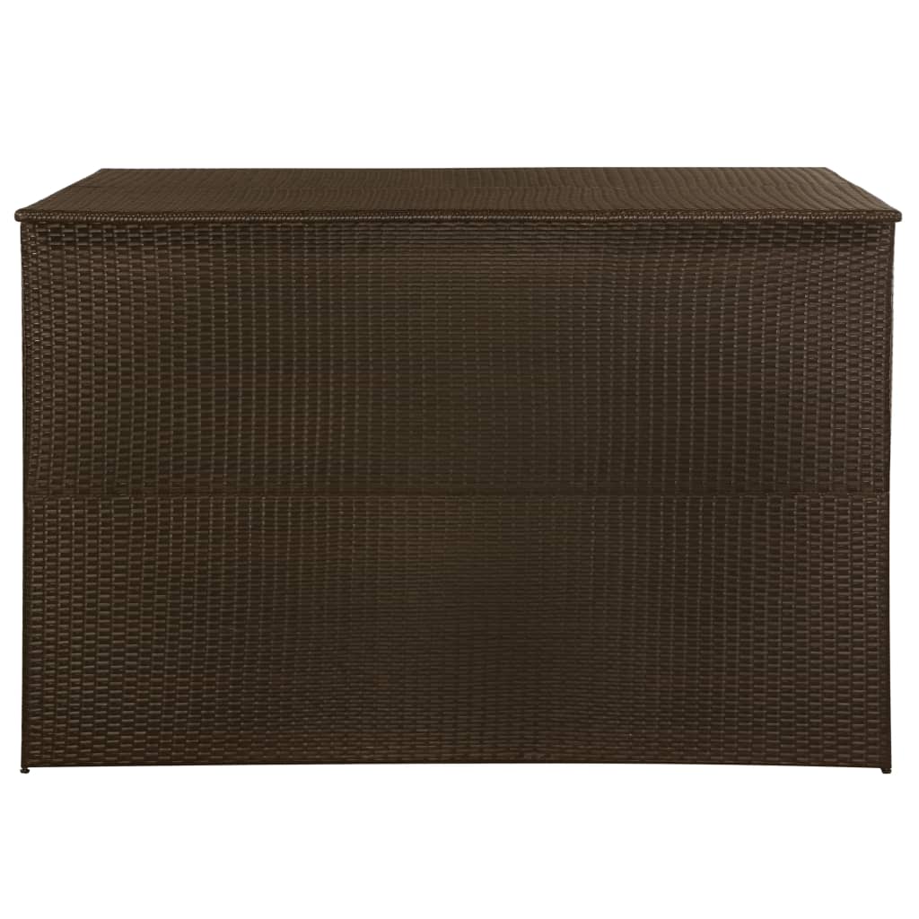 vidaXL Ladă de depozitare de grădină, maro, 150x100x100 cm, poliratan vidaXL Ladă de depozitare de grădină, maro, 150x100x100 cm, poliratan