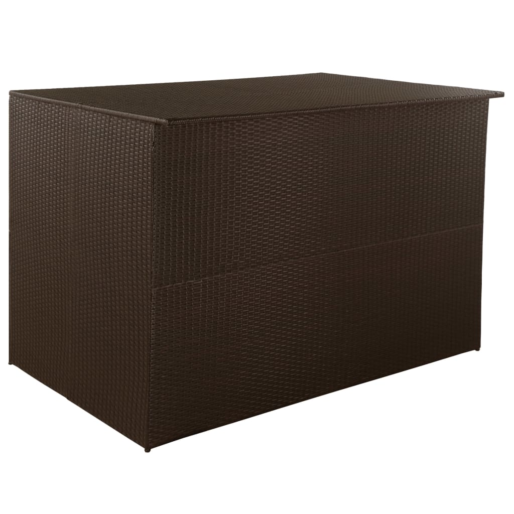 vidaXL Ladă de depozitare de grădină, maro, 150x100x100 cm, poliratan vidaXL Ladă de depozitare de grădină, maro, 150x100x100 cm, poliratan